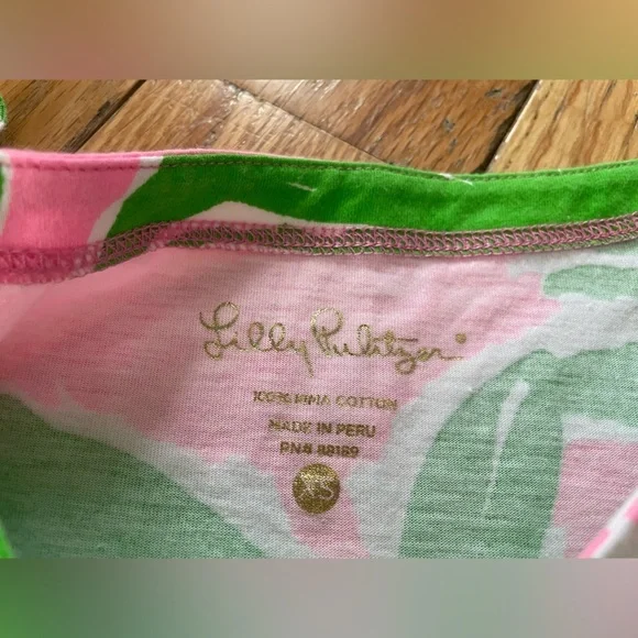 Lilly Pulitzer Women's Size XS Loren Pink & Green Pineapple Dress Boatneck - Picture 4 of 11